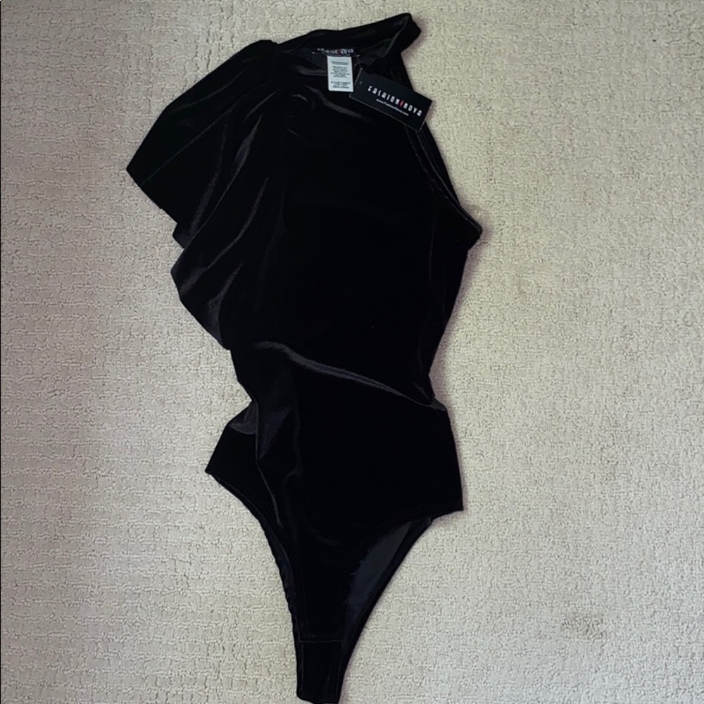 Black one-arm one piece